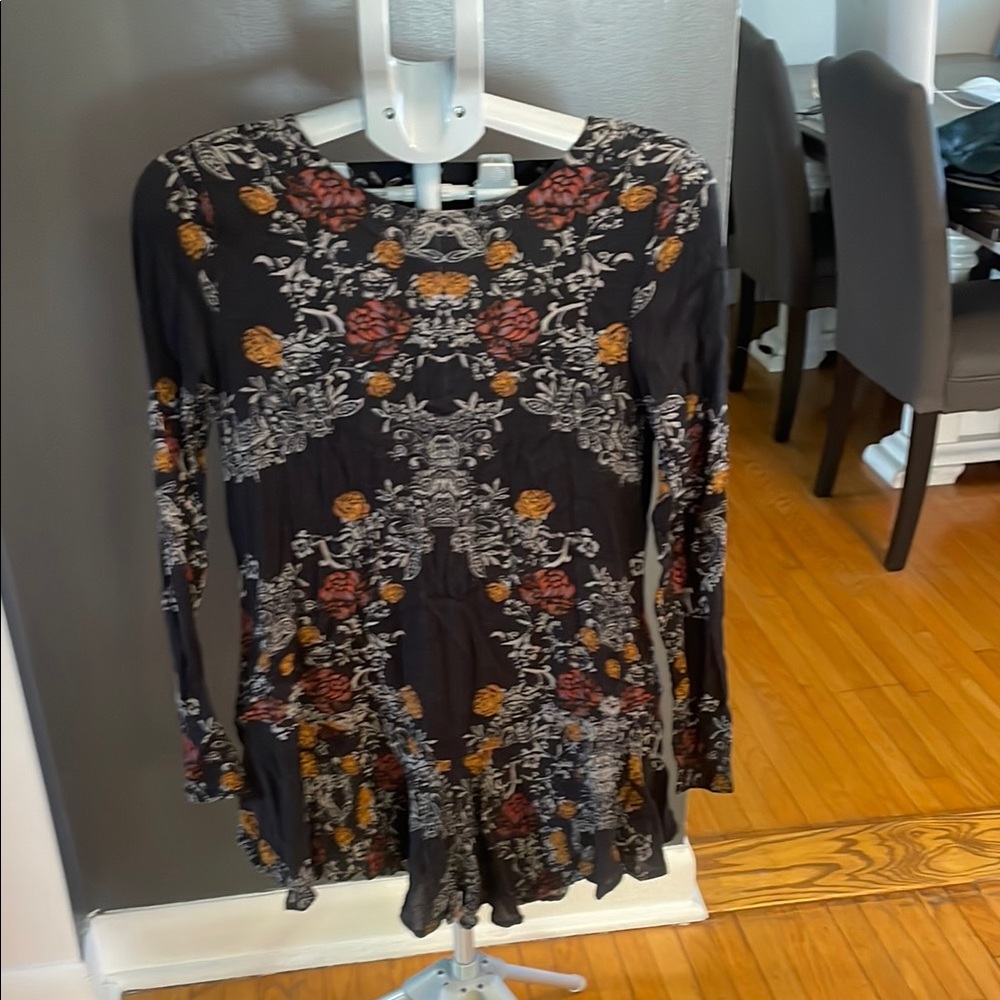 Free People Black Floral Dress